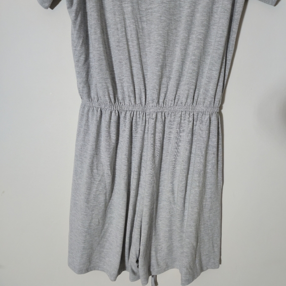 Zenana 1X Chilled Out Short Sleeve Romper Drawstring Elastic Waist Keyhole Back - Picture 12 of 13